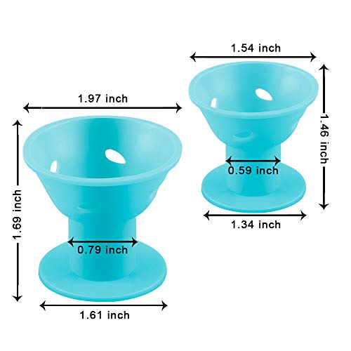 image for SIQUK 70 Pcs Hair Rollers Silicone Blue Hair Curlers Set Including 35 