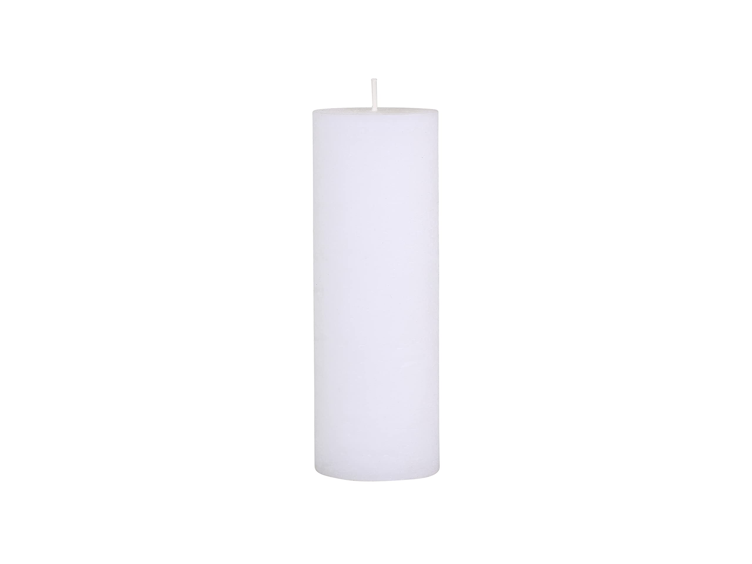 Chic Antique Macon Rustic Pillar Candle in Various Sizes 100% Paraffin Long Burning Time (White, 20 x 7 cm) — image 1