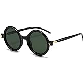 JOVAKIT Polarized Retro Round Sunglasses for Women Men Vintage Trendy Oversized Circle Sun Glasses UV400 Protection