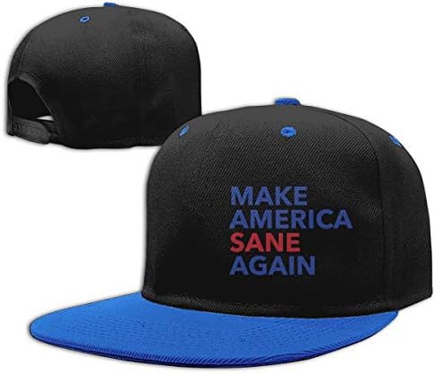 YEPARK Make America Sane Again Unisex Cotton Hip Hop Flat Brim Caps Fashion Baseball Adjustable