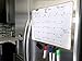 Magnetic Refrigerator Calendar Dry Erase Board - 17 x 13-inch Whiteboard with 4 Magnetic Markers and Eraser, Monthly Planner for Kitchen Fridge or Office