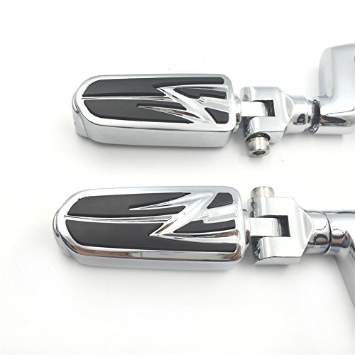 SMT MOTO- Motorcycle 1.25" Highway Radical Flame Foot Pegs Clamps For Harley Sportster 883 1340 XL1200 - Thumbnail 5