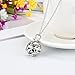 BBTO 6 Sets Essential Oil Diffuser Cage Small Size Aromatherapy Silvery Locket with Necklace Chains and Black Lava Stone Rock Beads for Jewelry Making