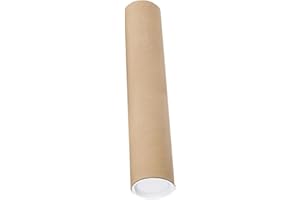 Poster Tube Cardboard Postal Tube Protector Tube Packaging for Documents Artwork Shipping, 60cm