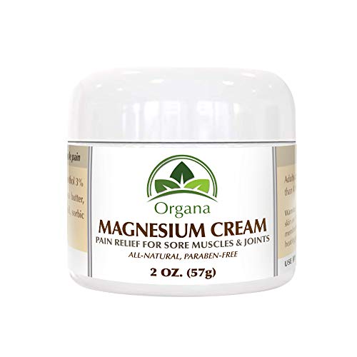 Organa All Natural Magnesium Pain Relief Cream for Sore Muscles, Joints