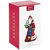 Hallmark 2024 Santa Claus Glass Christmas Ornament
