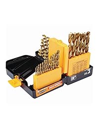 Juego de 29 brocas de acero de alta velocidad con nitruro de titanio