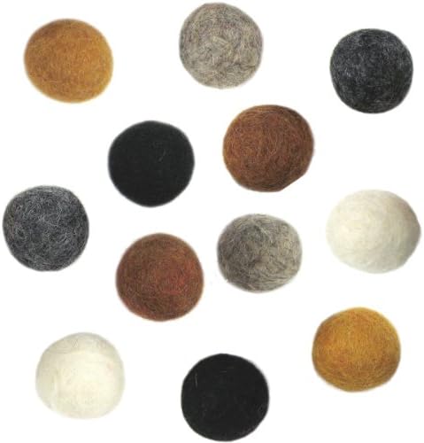 Dimensions Felt Embellishments, Earth Tone Balls, 12 Pieces
