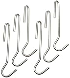 Cuisinart CRUH-6 Chef's Classic Cookware Universal Pot Rack Hooks, Brushed Stainless, Set of 6