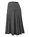 LL WB1105 Womens Lightweight Fold Over Flared Midi Skirt XL HEATHER_CHARCOAL