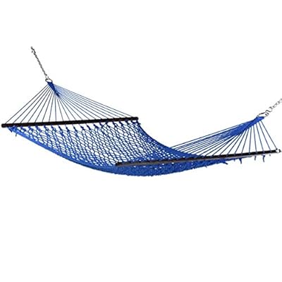 Caribbean Rope Hammock - 55 Inch - Soft-Spun Polyester (Dark Blue) 41 zVktNHML
