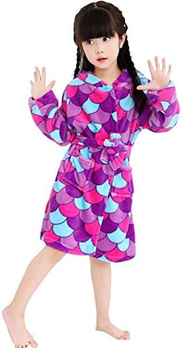 LANTOP Kids Soft Bathrobe Comfy Unicorn Gift Flannel Robe Unisex Sleepwear