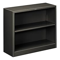 HON S30ABCS Metal Bookcase Two-Shelf 34-1/2w x 12-5/8d x 29h Charcoal, Charcoal
