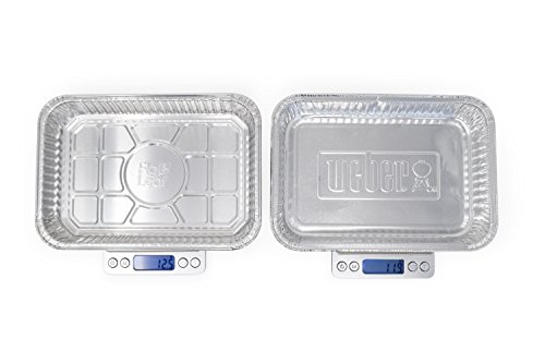 Fig & Leaf (105 Pack) Weber Grills Compatible 6415 Drip Pans l Size 7.5" x 5" x 1.7" l Aluminum Foil l 32 Gauge l Fit for Weber Q Grills, Spirit Gas Grills, Genesis and Genesis II LX 200 300 Series - Thumbnail 5