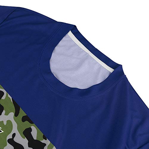Wisdom Leaves Men's Mountain Bike Jerseys Short Sleeve MTB Cycling Jersey Moisture-Wicking T-Shirt Navy Blue