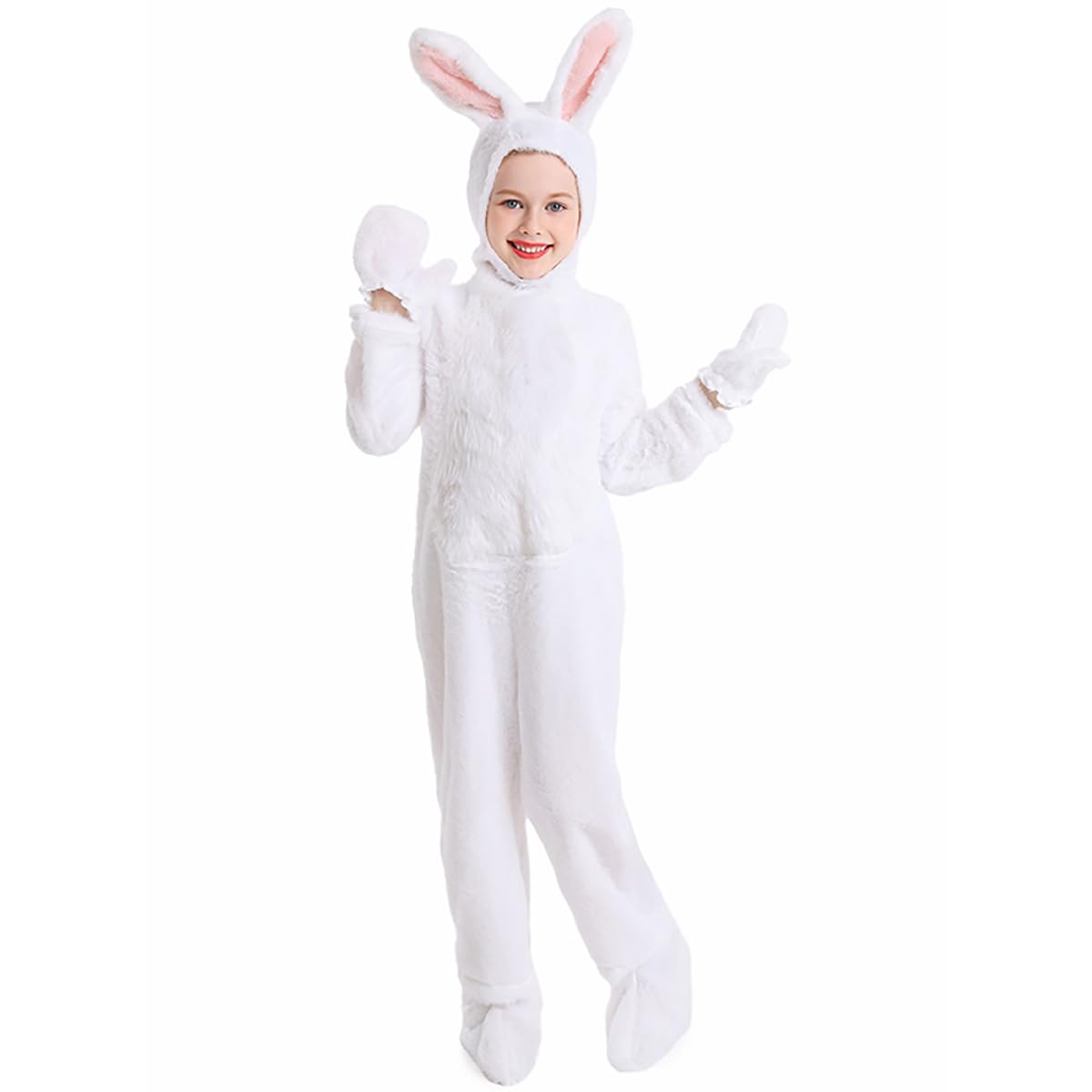 YUDATPG Kids Easter Bunny Costume Rabbit Animal Plush Set Onesie for Child Christmas Halloween Cosplay Onepiece Costume โ image 1