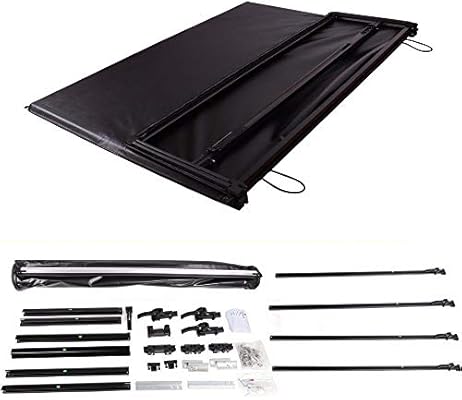 Amazon Com Gldifa 5ft Bed Assemble Lock Soft Tri Fold Tonneau Cover Compatible With 05 18 Nissan Frontier 09 12 Suzuki Equator Black Automotive