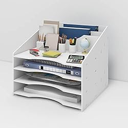 Natwind Office White Desktop Organizer Paper File