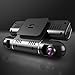 Pruveeo MX2 Car Dash Cam Dual Lens 120 plus 120 Degree Wide Angle, Dash Camera for Cars, Dashboard Camera Car Driving Recorder DVR
