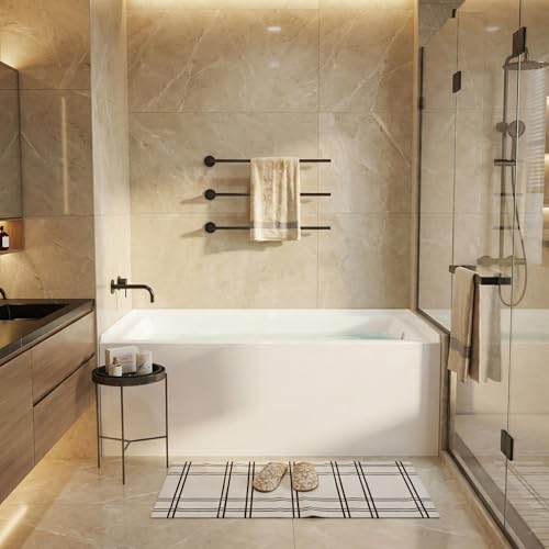 Acrylic Skirted Soaking Bathtub 60×30 Inch – Right Hand Drain & Overflow Drop-I…