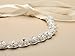 Mariell Silver Wedding Bridal Headband with Round Crystals and Ivory Ribbons