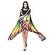 VESNIBA Christmas Party/Thanksgiving Day Prop Soft Fabric Butterfly Wings Shawl Fairy Ladies Nymph Pixie Costume Accessory (168X135CM, B-Multicolor)