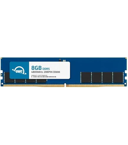 8GB 1X8GB DDR5 4800MHz PC5-38400 1.1V CL40 1Rx16 288-PIN Non-ECC