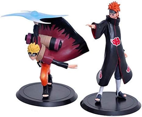 Amazon Com 2 Pcs Unique Nice Durable Naruto Shippuden Uzumaki Wind Style Pain Akatsuki Figures Set Statue Toy Chic Accent Home Kitchen