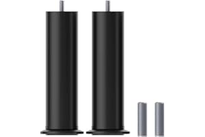 Yireehome 2Pcs Adjustable Length (8-12 Inch) Metal Bed Legs M8/M10 Thread Replacement Heavy Duty Support Legs for Adjustable Bed Frames, Sofas, Cupboards and Desks