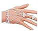 Boosic Wedding Accessory Rhinestone Finger Ring Bracelet for Women