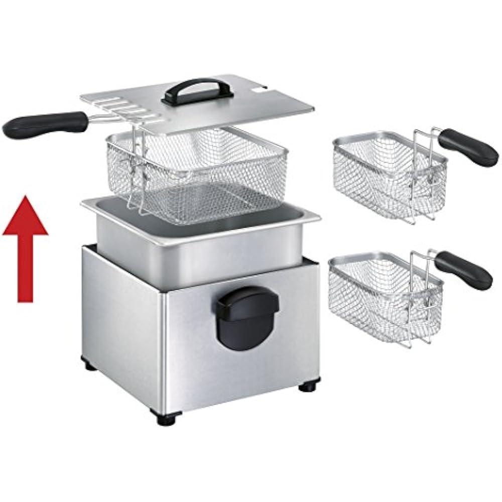 Tfal Deep Fryers FR3900 Triple Basket Stainless Steel Removable Pot