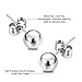 Stainless Steel Stud Earrings, 6 Pairs, Surgical Stainless Steel Black and Silver Color Studs Earrings For Women Mens Sensitive Ears Silver Color