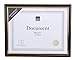 kieragrace Accent Document Frame with Plexi Sheet, 8.5 by 11 Inch, Black with Gold Trim