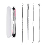 AMarkUp Blackhead Remover Kit Double Head Comedone Acne Extractor Pimple Tools (Silver)