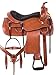 AceRugs Western Trail Saddle Size 15 16 17 18 Cowboy Classic Design Comfy SEAT Ranch Working Leather Horse TACK Set (Tan, 17)thumb 2