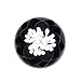 Bloss Cotton Swab Holder Cute Lotus Q-Tips Storage Organizer Bathroom Decorative Organizer, Black