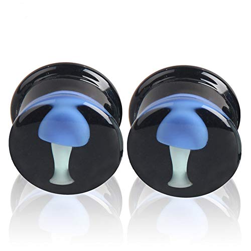 Spiral tunnel ear stretcher plug perforator 1 Pair Glass Ocean Jellyfish Ear Gauges Plugs Expander Tunnels Body Piercing, 0g-5/8 ''(8mm-16mm) Beautiful Men And Women Can Take Ear extension plug kit