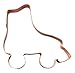 The Fussy Pup Roller Skate Cookie Cutter 4 in Copper Handmade in the USA