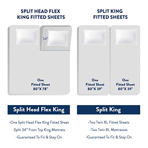 Bare Home Split King Sheet Set 1800 UltraSoft Microfiber Bed Sheets