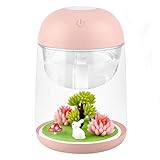 Loneyshow Micro Landscape humidifier Diffuser 180ml Cool Mist Humidifier with Adjustable Mist Mode, Waterless Auto Shut-off (Pink)