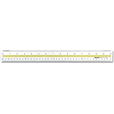 Westcott Acrylic Data Highlight Reading Ruler With Tinted Guide, 15" Clear
