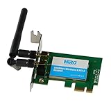 HiRO H50297 Wireless 802.11n WiFi 2T2R 300Mbps Low Profile PCIe PCI Express PCI-E x1 Adapter 2dBi Dipole Antenna Windows 10 8.1 8 7 32-bit 64-bit