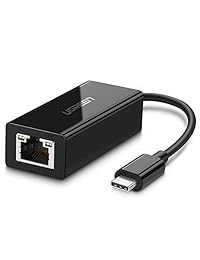 Ugreen   Adaptador de red USB tipo C a Ethernet Gigabit LAN compatible con Windows, Mac OS, Linux, Chrome OS para Apple MacBook Pro 2017 2016, Lenovo Yoga, Dell XPS 13, Chromebook Pixel etc.