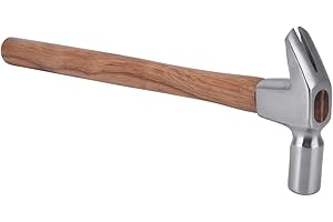 Restokki 16.23oz Claw Hammer, Heavy Duty Hammer with Wooden Handle for Horse Shoeing Hoof Care, Camping Claw Hammer, Stubby Tack Hammer, Nail Hammer for Women, Kids (13.90 * 4.13in)