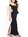 J&Design Women Peplum Drop shoulder Cocktail Party Maxi Evening Dress