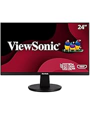 ViewSonic VA2447-MH 24 Inch Full HD 1080p Monitor with Ultra-Thin Bezel, Adaptive Sync, 60Hz, VESA, and HDMI, VGA Inputs for Home and Office