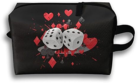 Color Dice Travel Bag Cosmetic Bags Brush Pouch Portable Makeup Bag Zipper Wallet Hangbag Pen Organizer Carry Case Wristlet Holder