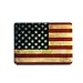 GMYLE (TM) Vintage US United States Flag Rubber Coating Hard Shell Carrying Case Cover with Black bottom case