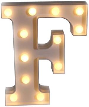 East Majik LED Signs Letter Night Light Wall Decoration Letter Lights Marquee (F)