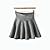 Gaorui Womens Knitted High Waist Short Plain Flared Skirt Pleated Skater Mini Dress